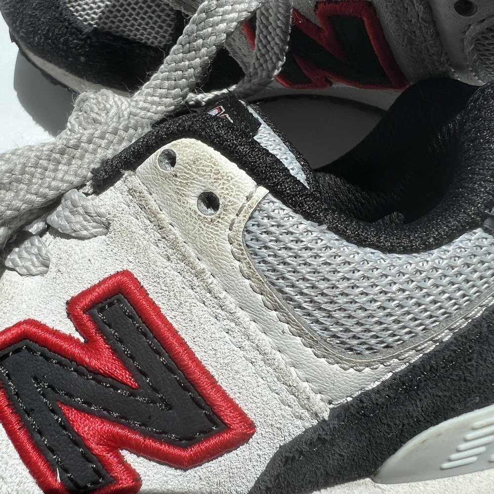 New Balance Kids Boys Size 12 574 Gray Black Red Sneakers School Walking Comfort - Picture 5 of 12